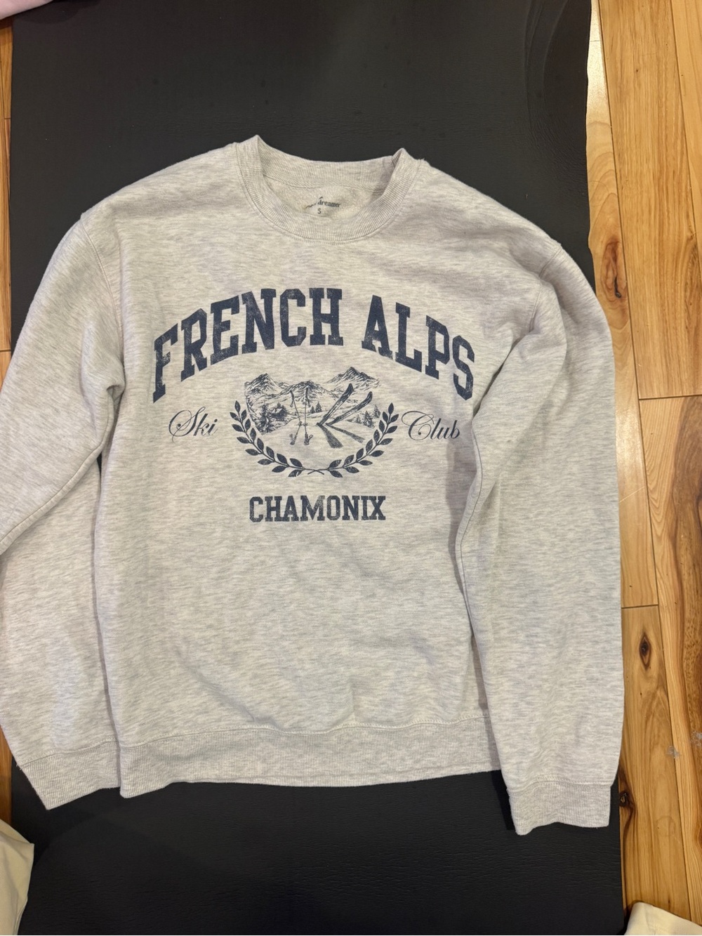 Desert Dreamer Light Gray French Alps Chamonix Crewneck Sweatshirt